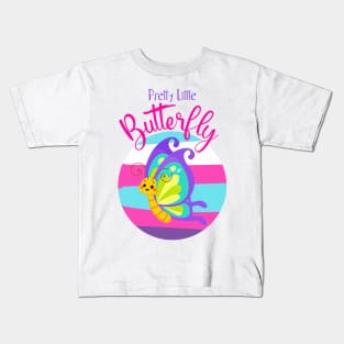 Cute Butterfly Pretty Butterfly Sunset Design Kids T-Shirt